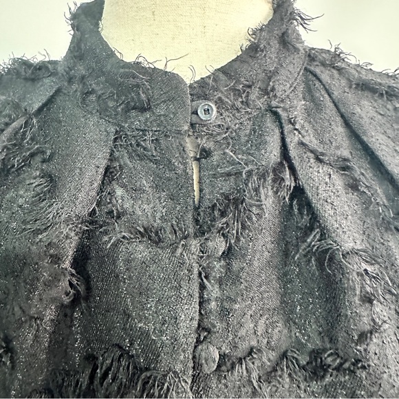 Dainty Jewells Size S Florence Frost Dress Black Mock Neck Puff Sleeves Coquette - Picture 9 of 16